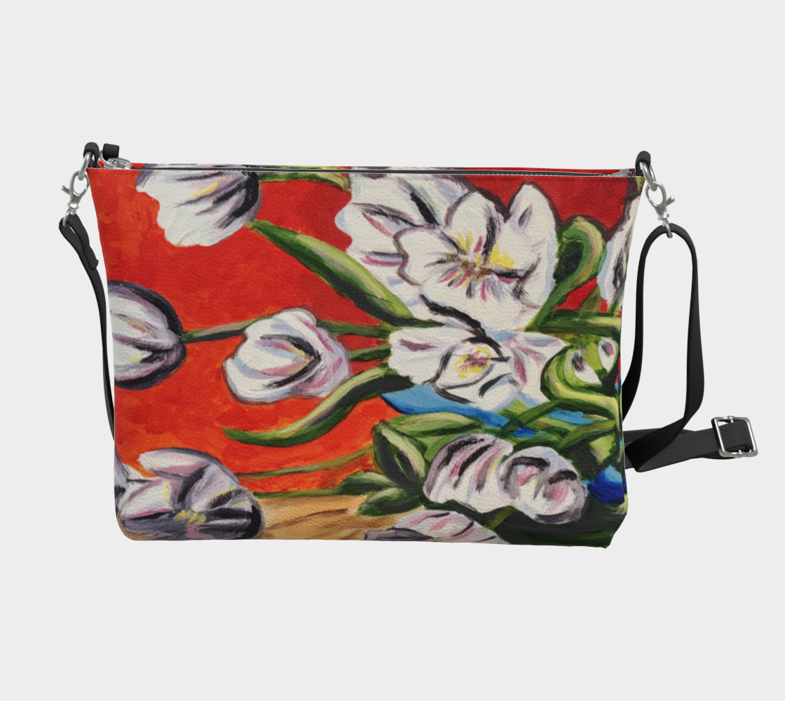 Falling Tulips: Swaying Strokes | Vegan Lux Crossbody