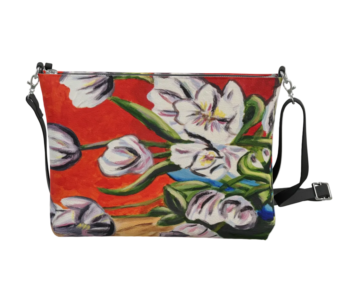 Falling Tulips: Swaying Strokes | Vegan Lux Crossbody