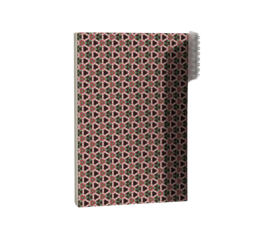 Notebook with a geometric pattern on a white background