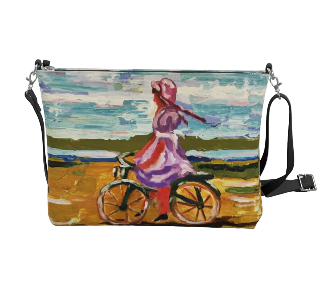 Pedal Pinks and Ocean Blues | Vegan Lux Crossbody