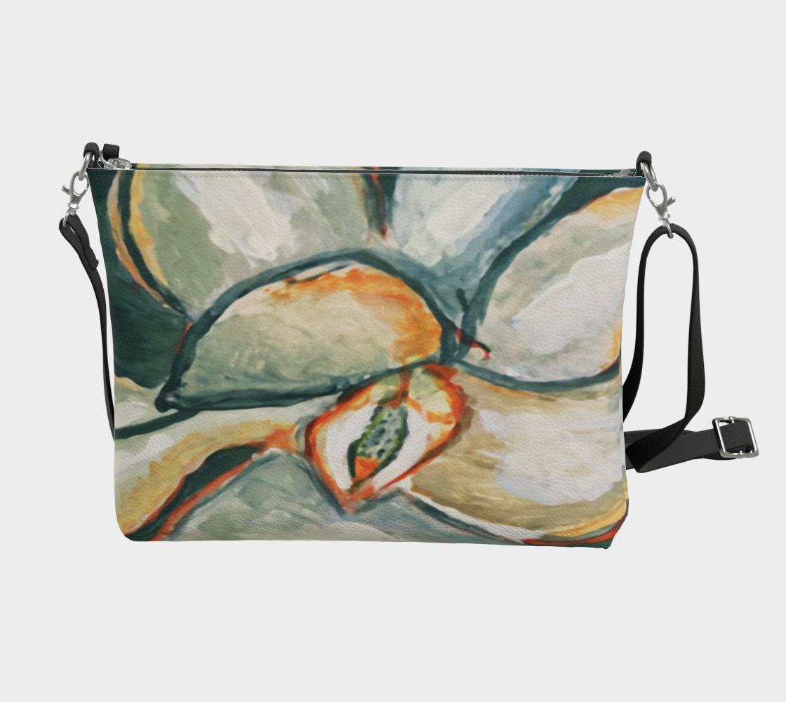Magnolia in Teal | Vegan Lux Crossbody