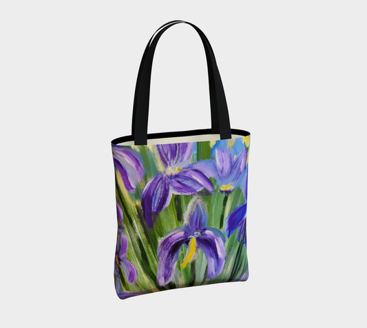 Dancing Petals: A Violet Symphony | Chic Tote