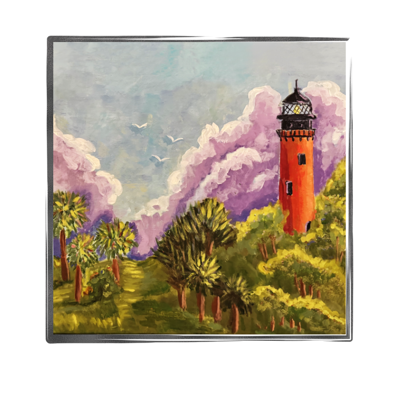 Jupiter Lighthouse: Lavender Skies with Emerald Views