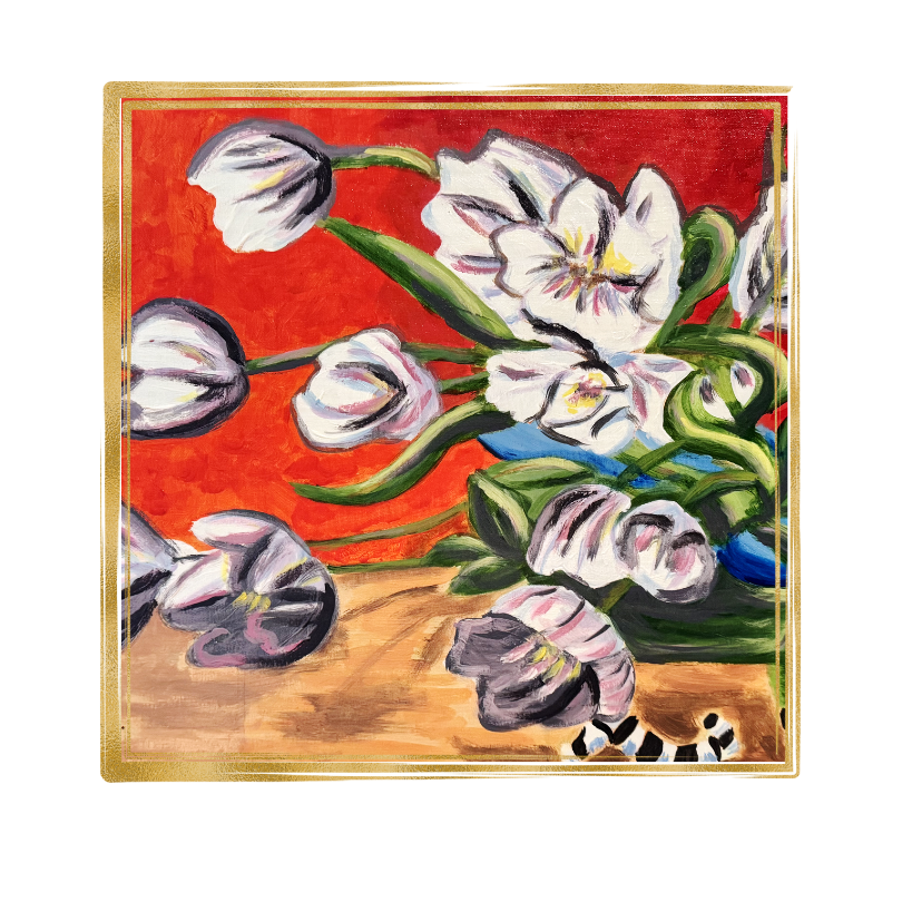 Falling Tulips: Swaying Strokes