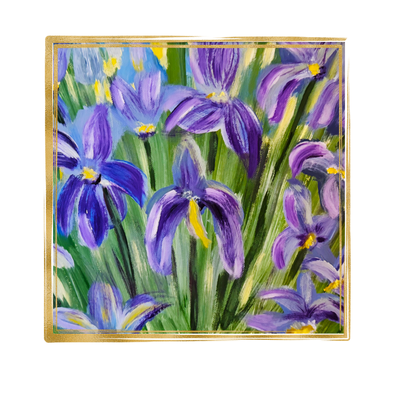 Dancing Petals: A Violet Symphony