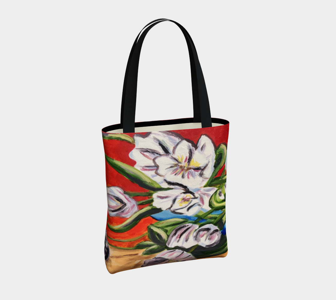 Falling Tulips: Swaying Strokes | Chic Tote