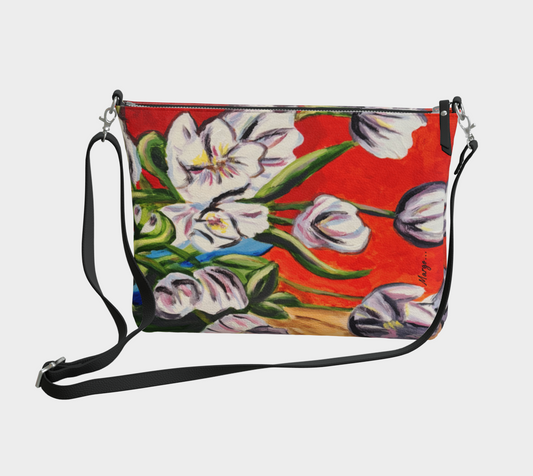 Falling Tulips: Swaying Strokes | Vegan Lux Crossbody