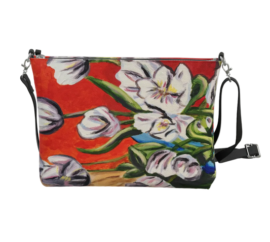 Falling Tulips: Swaying Strokes | Vegan Lux Crossbody