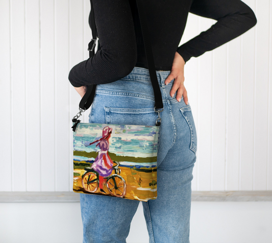 Pedal Pinks and Ocean Blues | Vegan Lux Crossbody