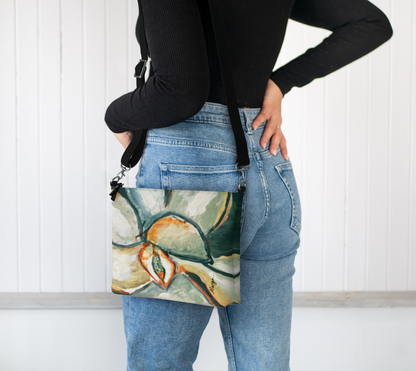 Magnolia in Teal | Vegan Lux Crossbody