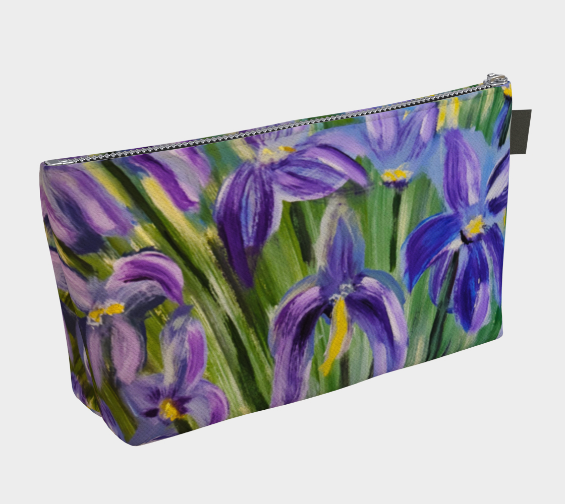 Dancing Petals: A Violet Symphony - Makeup Bag