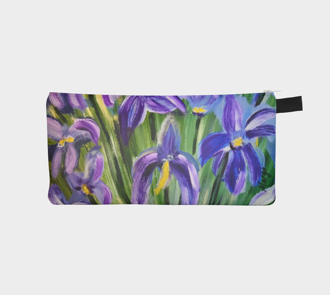 Dancing Petals: A Violet Symphony | Zipper Pouch Pattern Two