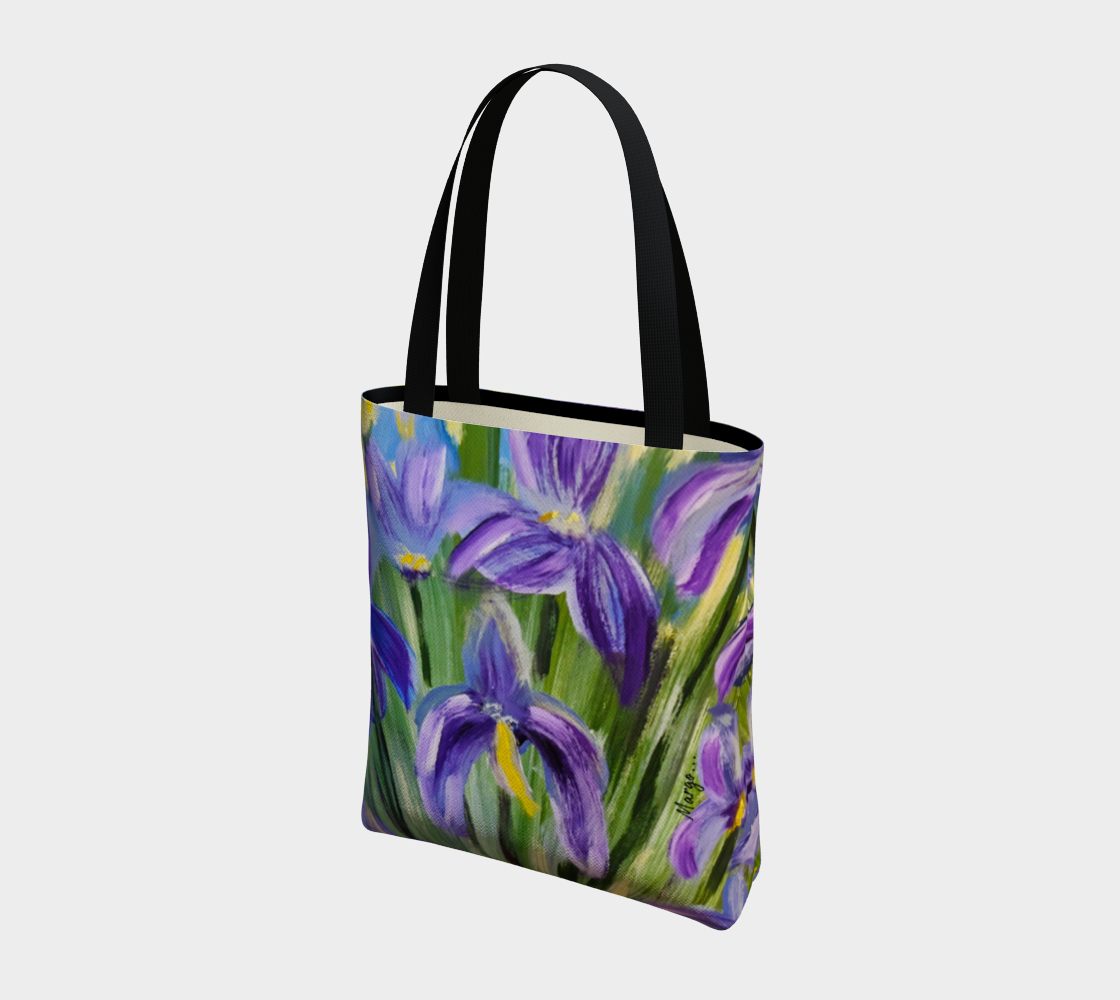 Dancing Petals: A Violet Symphony | Chic Tote
