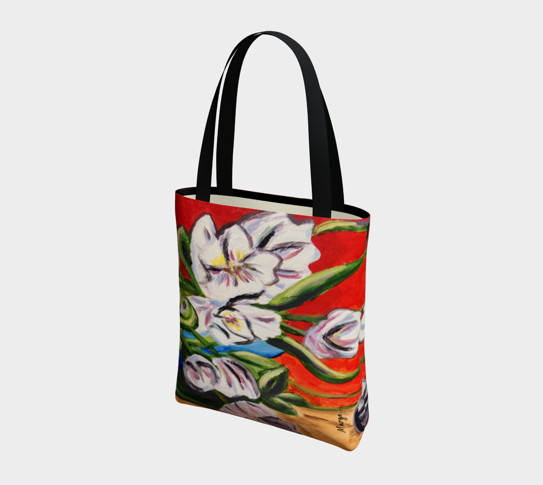 Falling Tulips: Swaying Strokes | Chic Tote