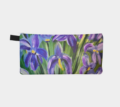 Dancing Petals: A Violet Symphony | Zipper Pouch