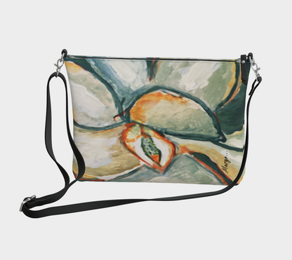 Magnolia in Teal | Vegan Lux Crossbody