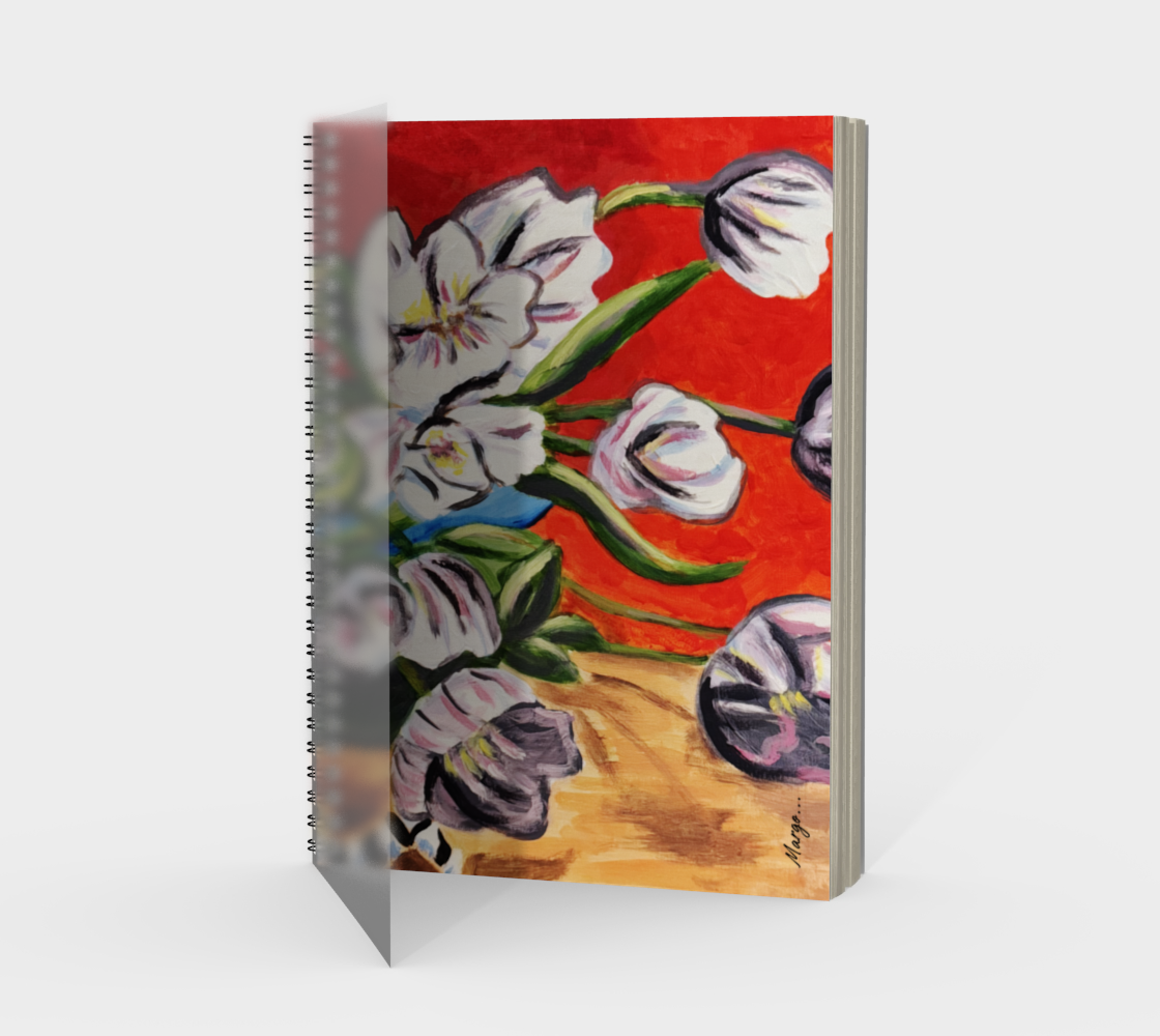 Falling Tulips: Swaying Strokes  | Notebook - Pattern