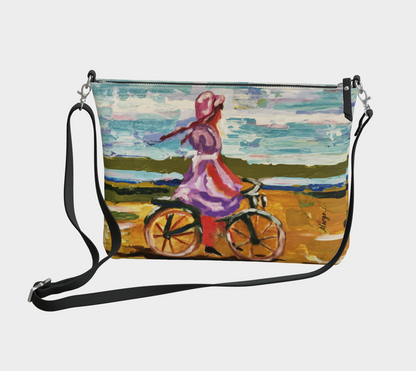 Pedal Pinks and Ocean Blues | Vegan Lux Crossbody