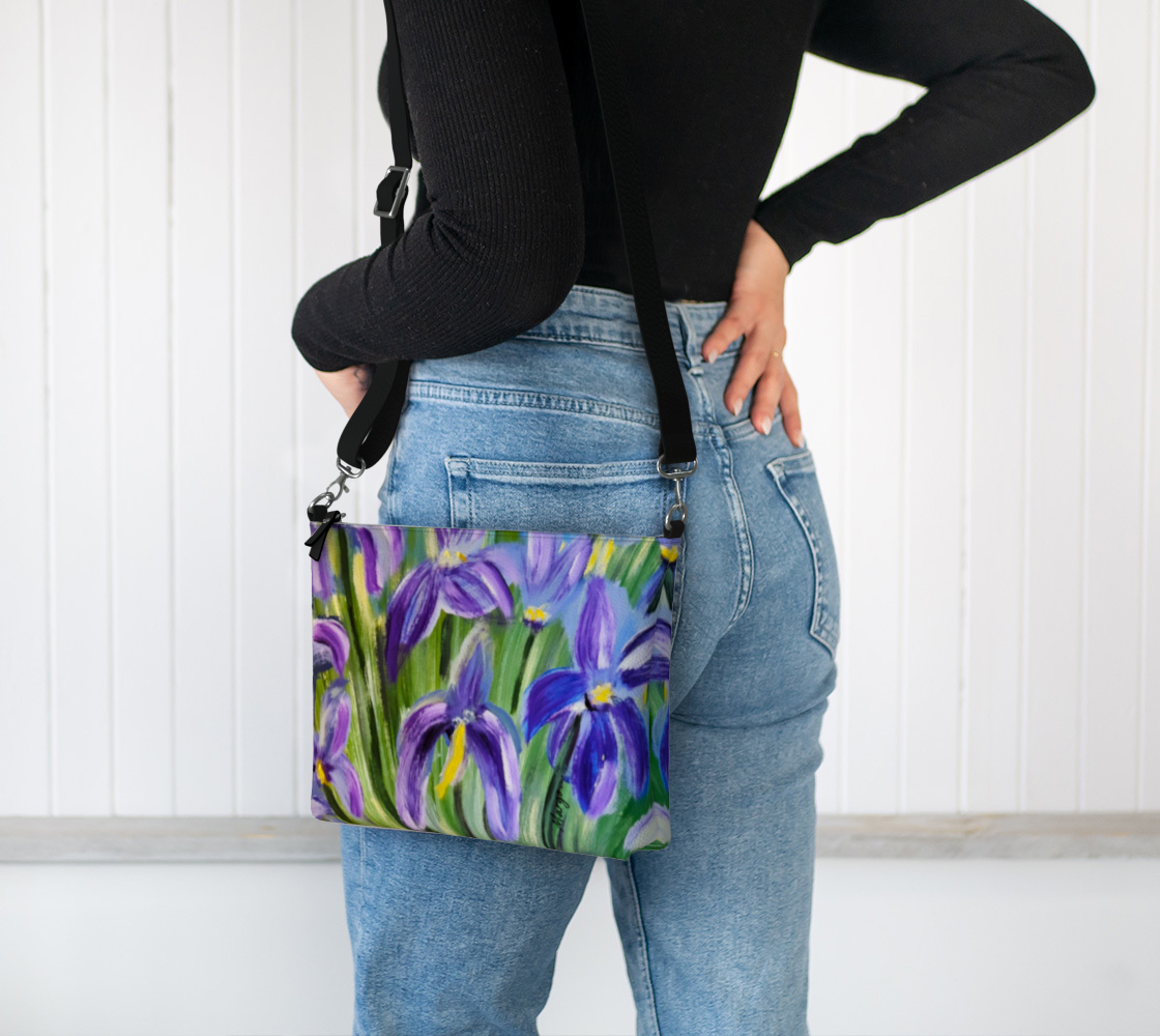 Dancing Petals: A Violet Symphony | Vegan Lux Crossbody