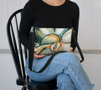 Magnolia in Teal | Vegan Lux Crossbody