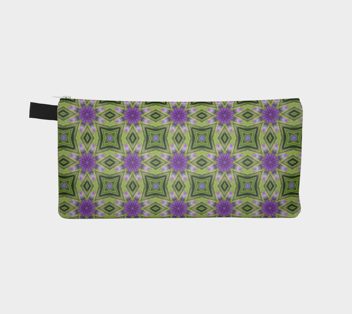 Dancing Petals: A Violet Symphony | Zipper Pouch Pattern One