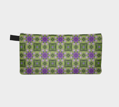 Dancing Petals: A Violet Symphony | Zipper Pouch Pattern One
